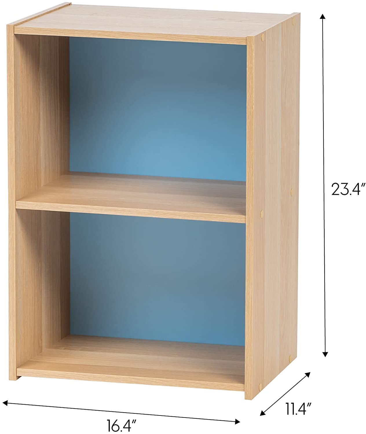 Bookshelf: Modern 2 Tier Shelf Small Bookcase