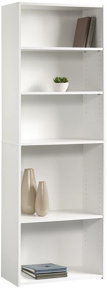 Bookshelf: Soft White finish 5-Shelf Bookcase 