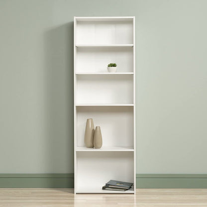 Bookshelf: Soft White finish 5-Shelf Bookcase 