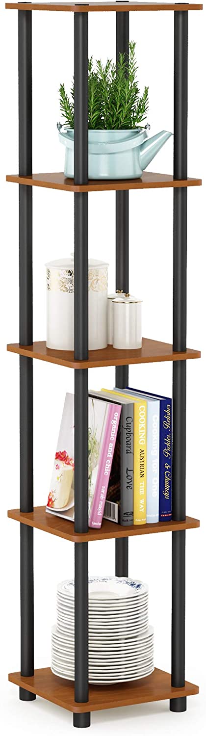 Bookshelf: Turn-N-Tube 5-Tier Corner Square Rack Display Shelf