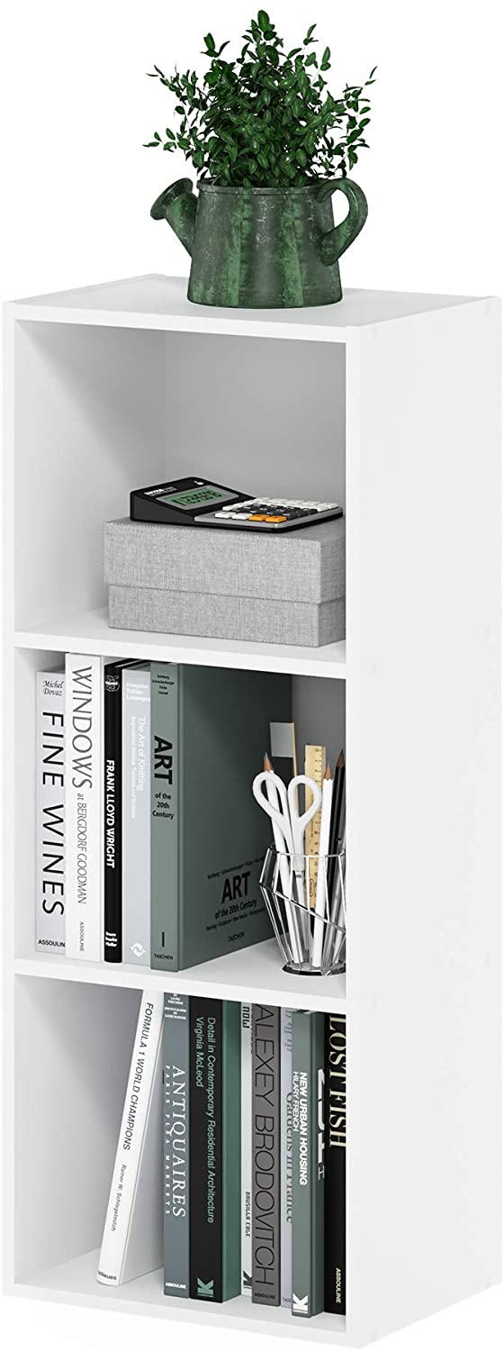 Bookshelf: White 3-Tier Open Shelf Bookcase