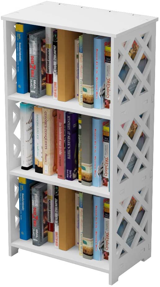 Bookshelf: White 3 Tier Kids Small Bookshelf