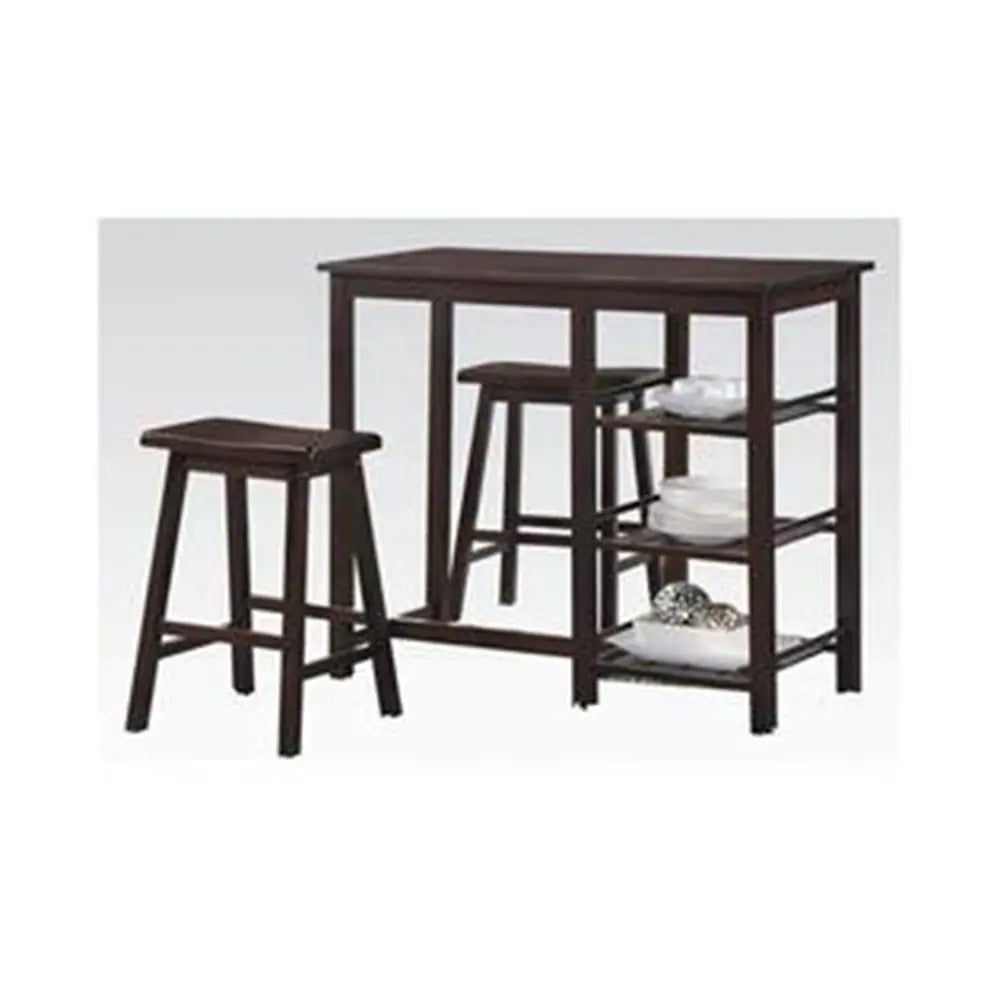 Breakfast Table 3 Piece Rectangular Counter Height Table Set