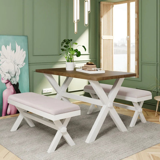 Breakfast Table: 4 Seater Wooden Dining Set