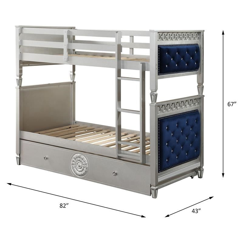 Bunk Bed: Modern Midsleeper Twin Standard Bunk Bed with Trundle
