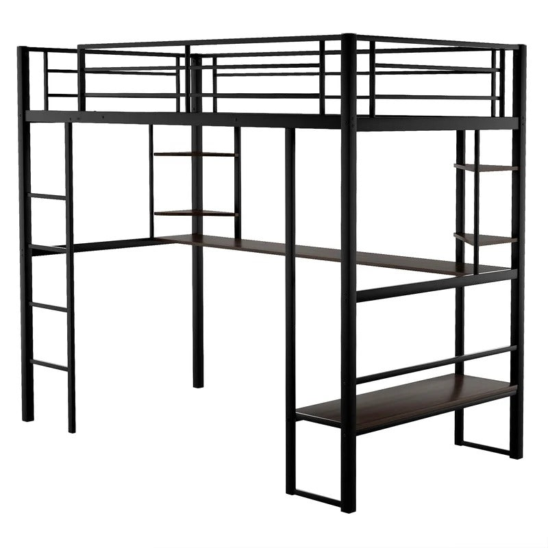 Bunk Bed: Kids Bunk Bed with Shelves