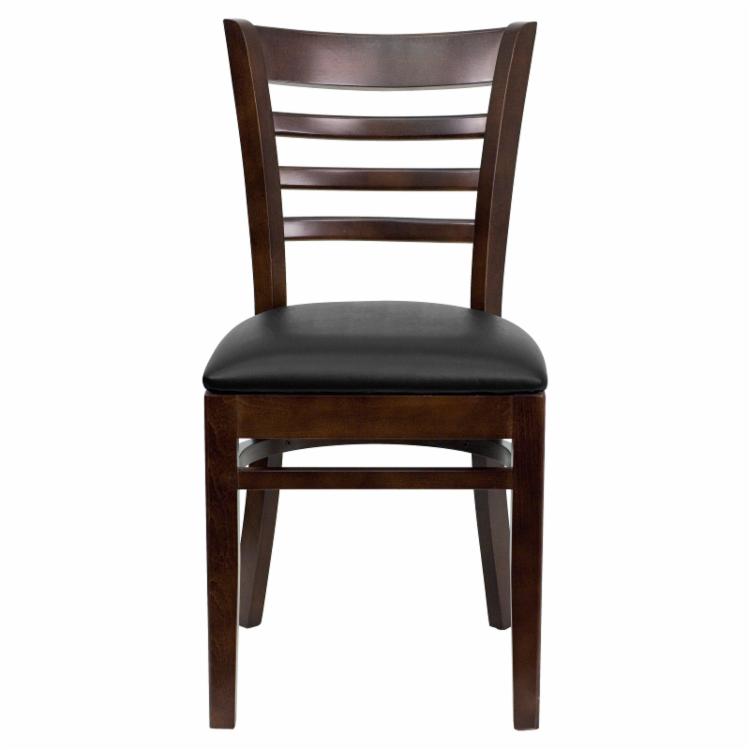 Cafe Chair: 19.5 in. Ladder Back Restaurant Chair