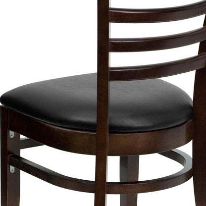 Cafe Chair: 19.5 in. Ladder Back Restaurant Chair