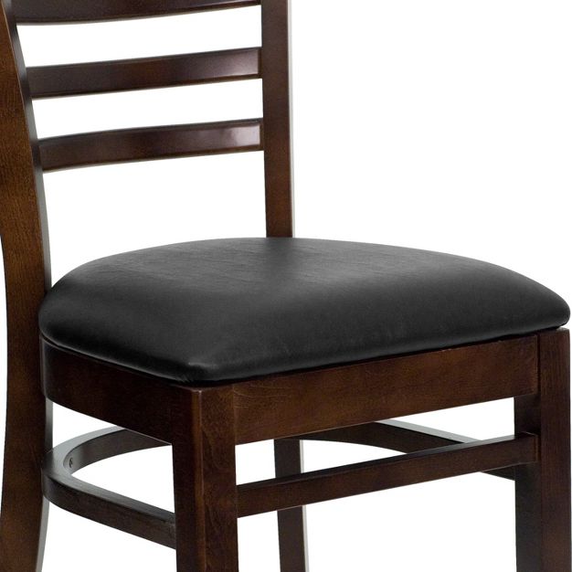 Cafe Chair: 19.5 in. Ladder Back Restaurant Chair