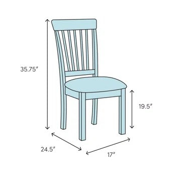 Standard size of chair best sale in restaurant