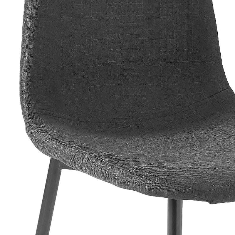 Cafe Chair: Black Upholstered Side Restaurant Chair 