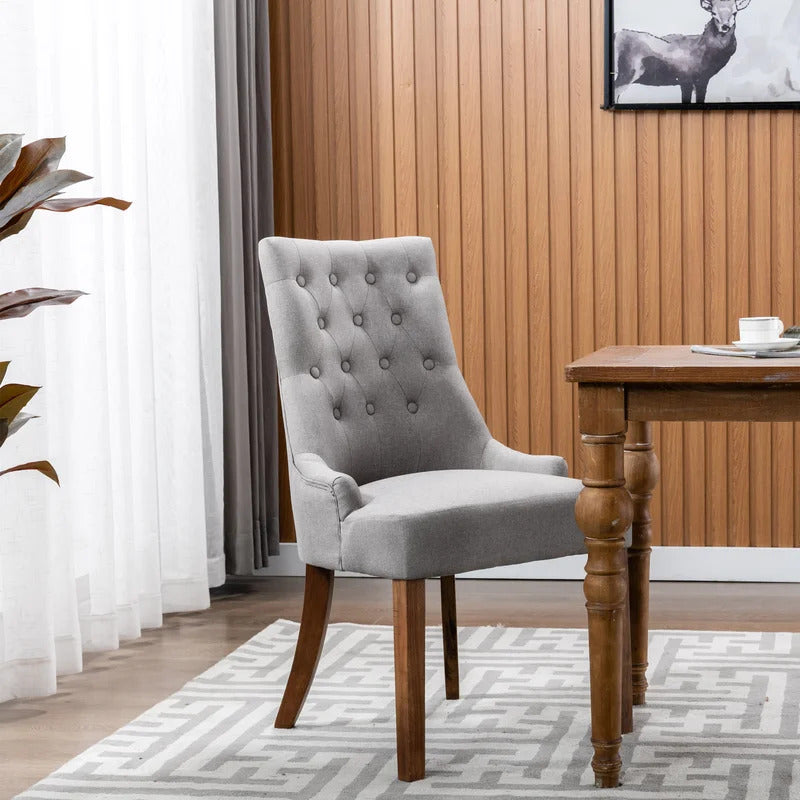 Cafe Chair: Tufted Velvet Chair 