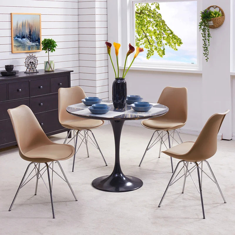 Cafe Chair: Upholstered Side Restaurant Chair (Set of 4)