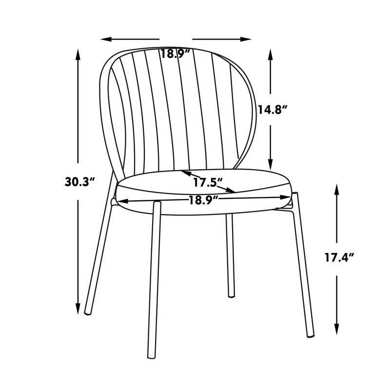 Restaurant best sale chair dimensions