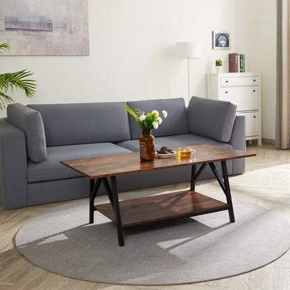 Center Table: 4 Legs Coffee Table with Storage