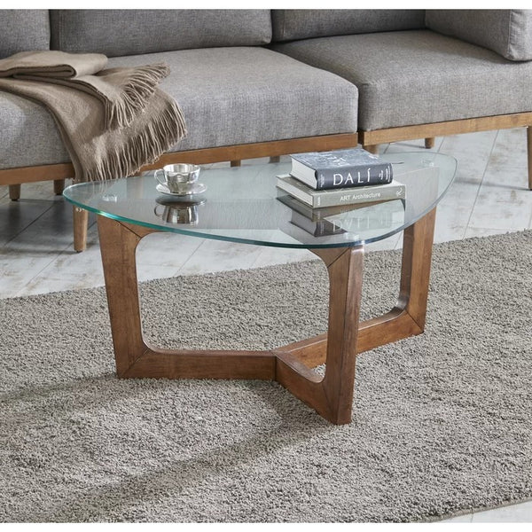 Center Table: Glass Top Coffee Table