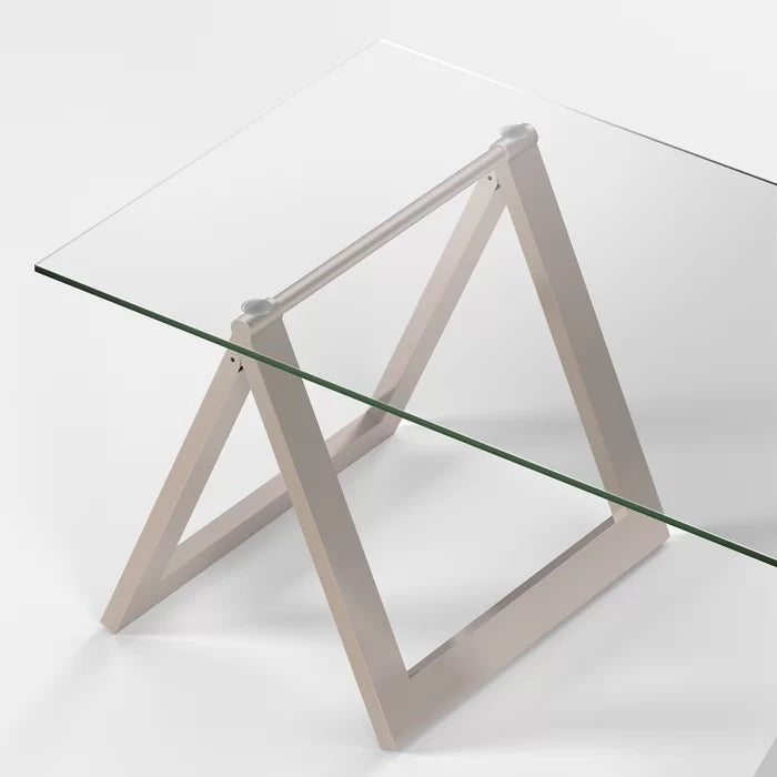 Center Table: Glass Top Coffee Table