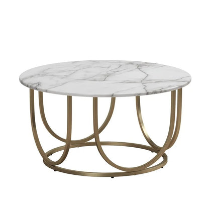 Center Table: Marble Top Frame Coffee Table