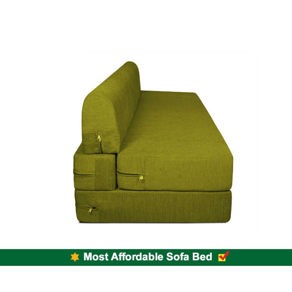 Sofa Cum Beds: 2 Seater Sofa Bed-Green- 4ft x 6ft with Free micro fiber Designer cushions