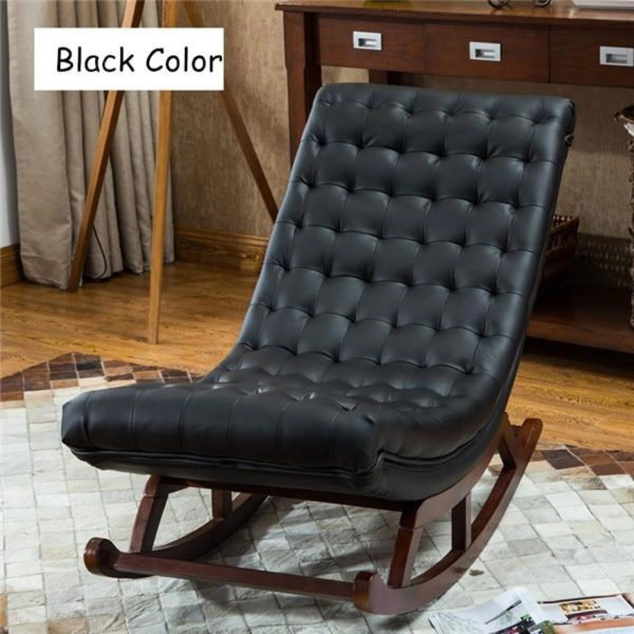 Rocking Chair: Tufted Designed Comfortable Rocking Chair