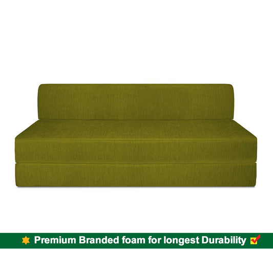 Sofa Cum Beds: 2 Seater Sofa Bed-Green- 4ft x 6ft with Free micro fiber Designer cushions