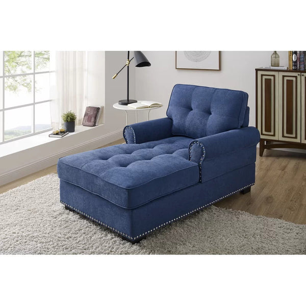 Chaise Lounge Calma Tufted Two Arms Rolled Design Chaise Lounge