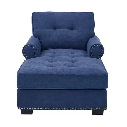 Chaise Lounge: Calma Tufted Two Arms Rolled Design Chaise Lounge