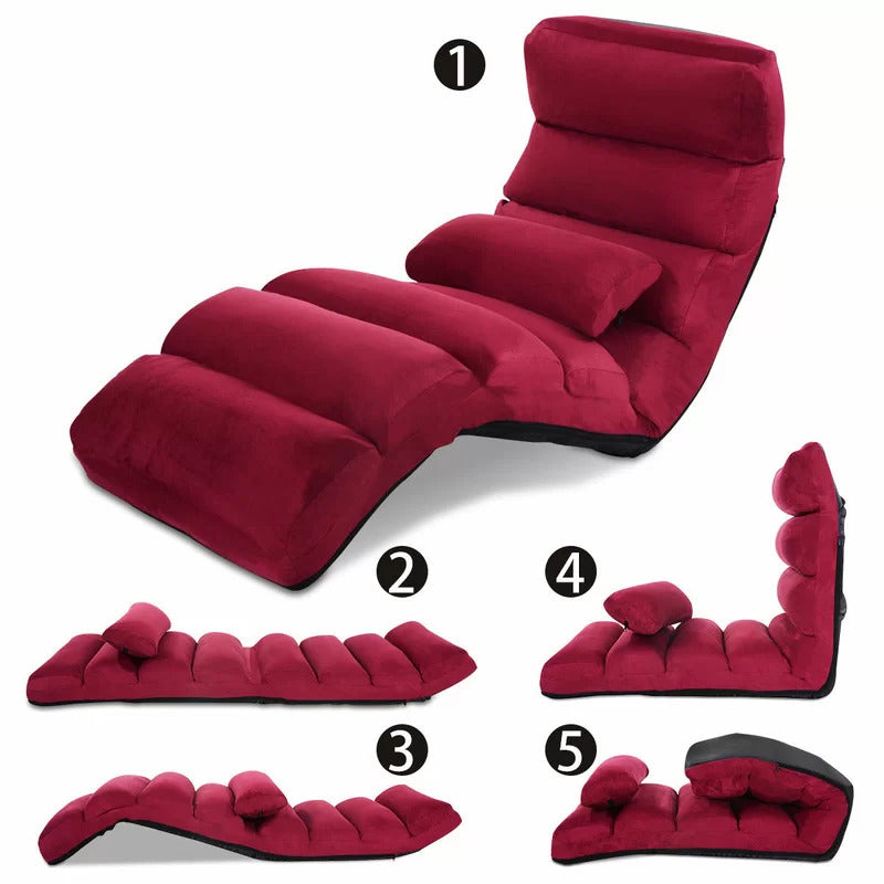 Chaise Lounge: Denchev Tufted Armless Chaise Lounge Chair