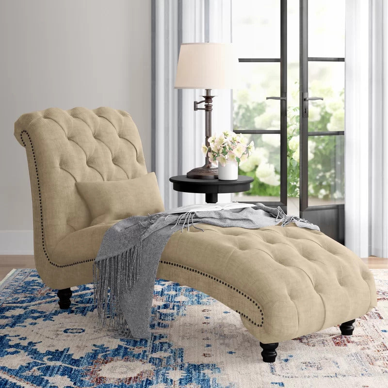 Chaise Lounge: Diyom Tufted Armless Chaise Lounge