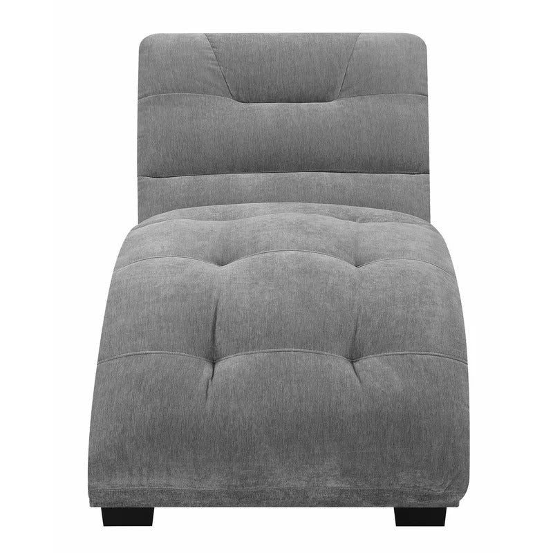 Chaise Lounge: Fuhr Tufted Armless Chaise Lounge