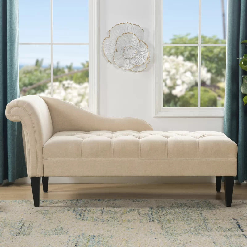 Chaise Lounge: Full Tufted Right-Arm Chaise Lounge