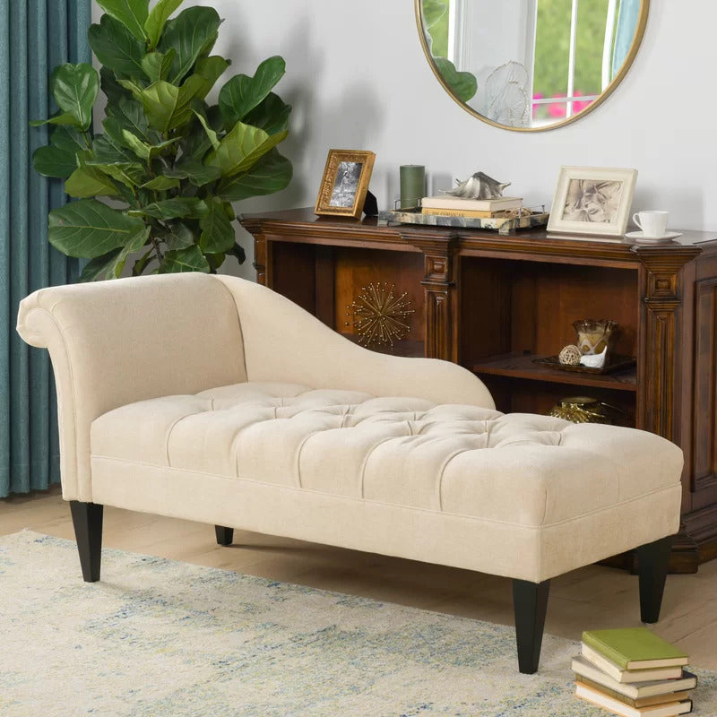 Chaise Lounge: Full Tufted Right-Arm Chaise Lounge