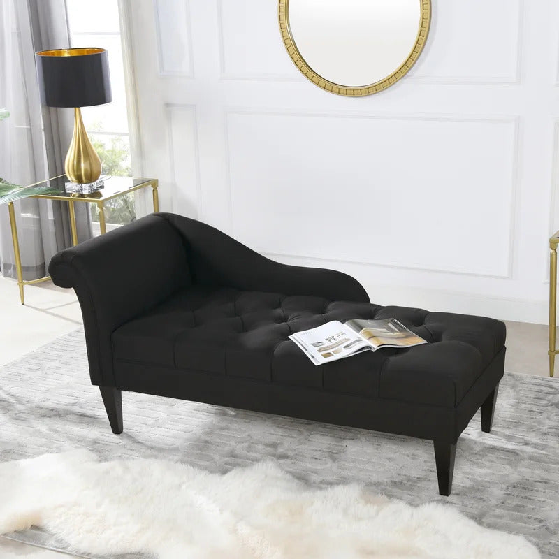 Chaise Lounge: Full Tufted Right-Arm Chaise Lounge