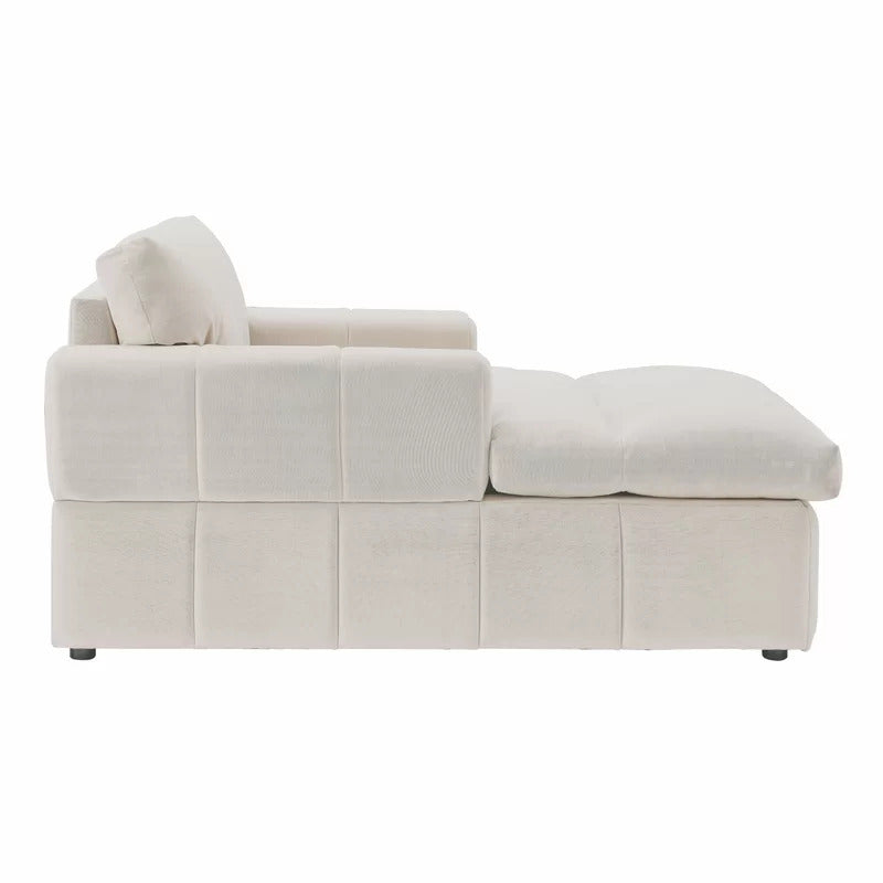 Chaise Lounge: Marshall Two Arm Square Chaise Lounge