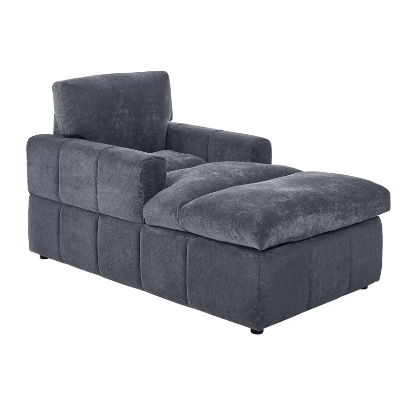 Chaise Lounge: Marshall Two Arm Square Chaise Lounge