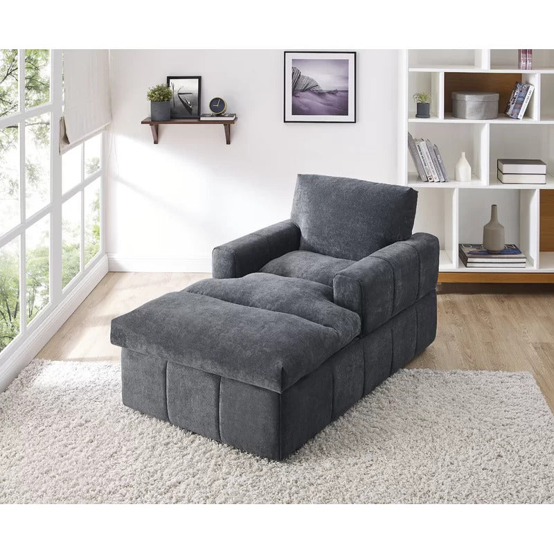 Chaise Lounge: Marshall Two Arm Square Chaise Lounge