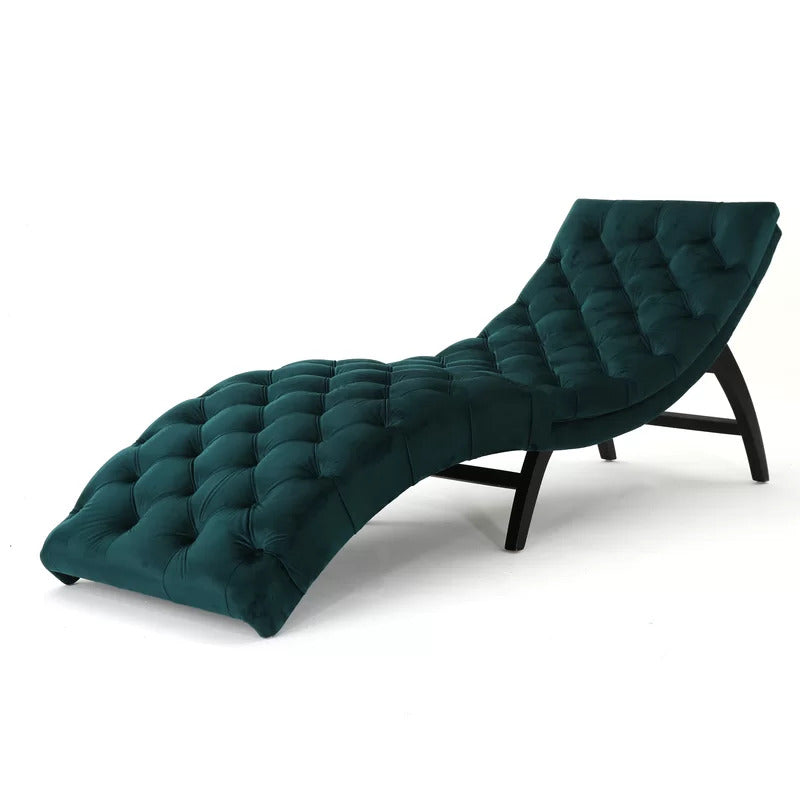 Chaise Lounge: Rojo Tufted Armless Chaise Lounge Chair