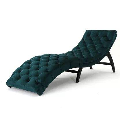 Chaise Lounge: Rojo Tufted Armless Chaise Lounge Chair