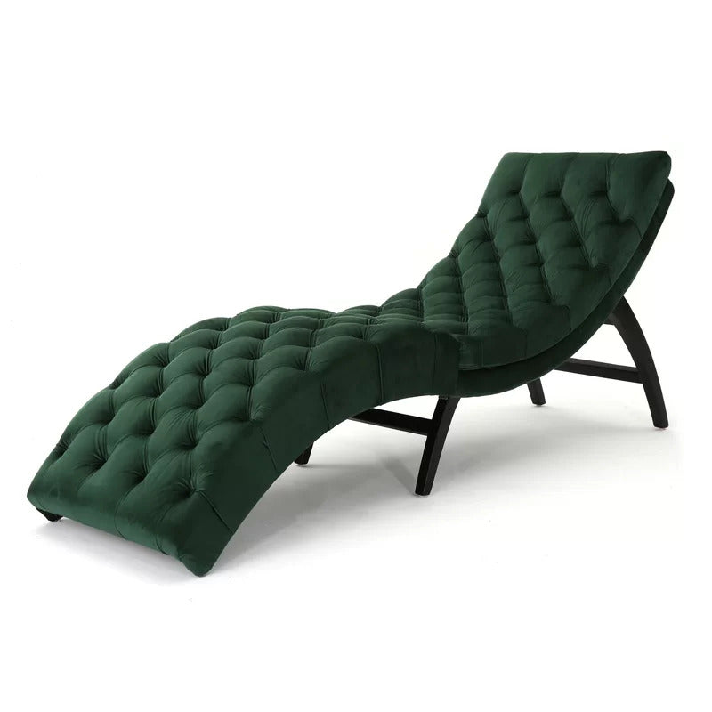 Chaise Lounge: Rojo Tufted Armless Chaise Lounge Chair