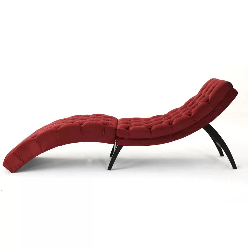 Chaise Lounge: Rojo Tufted Armless Chaise Lounge Chair