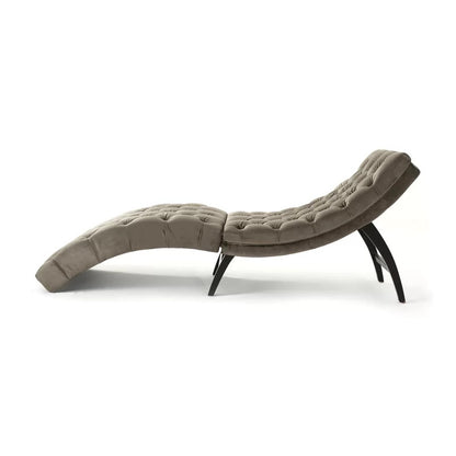 Chaise Lounge: Rojo Tufted Armless Chaise Lounge Chair