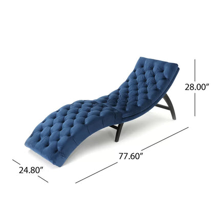 Chaise Lounge: Rojo Tufted Armless Chaise Lounge Chair