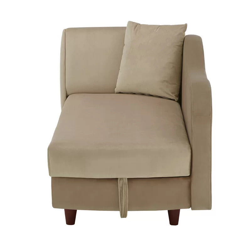 Chaise Lounge: Westphal Left-Arm Reclining Foam Storagev Fancy Chaise Lounge