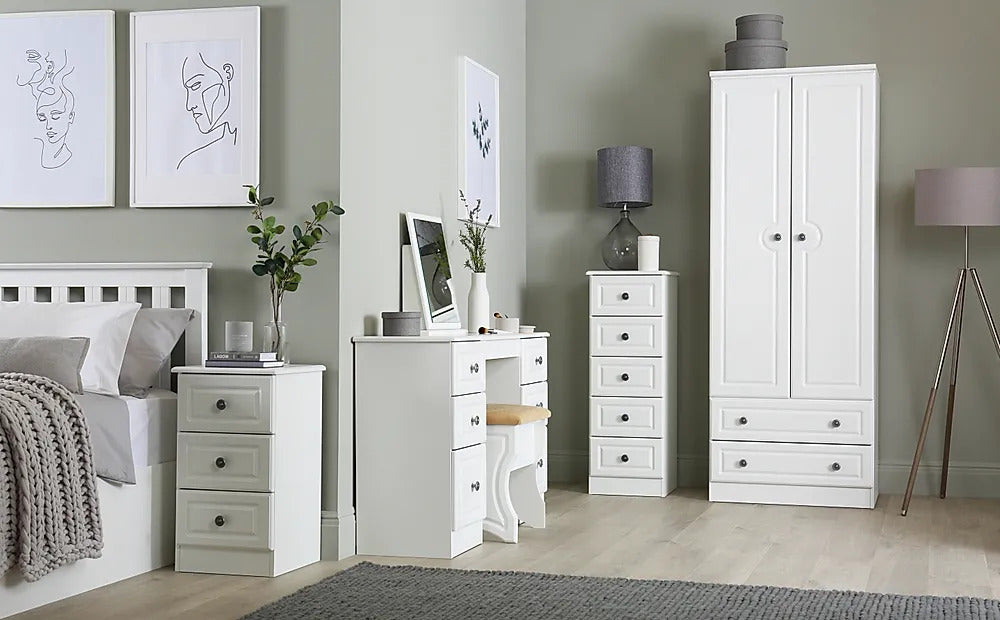 Chest Of Drawers: White Narrow 5 Drawer Chest Of Drawers