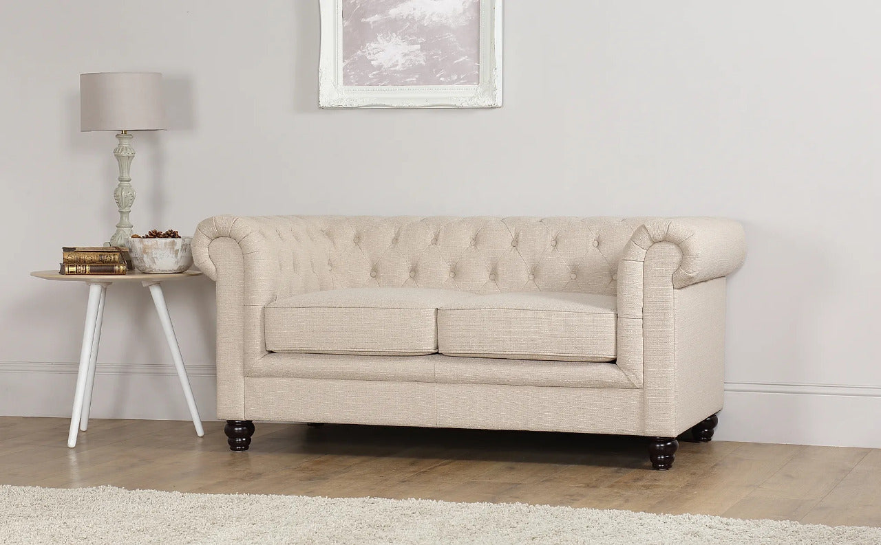 Chesterfield Sofa Set : Fabric 3 Seater Chesterfield Sofa