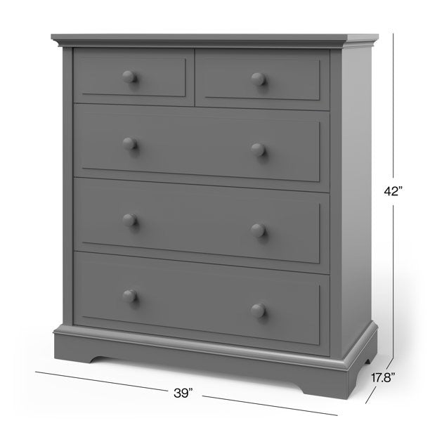 Chest of Drawers Berkeley Painted Grey 5 Drawer Chest of Drawers