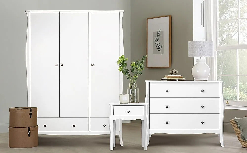 Chest of Drawers White 3 Drawer 
