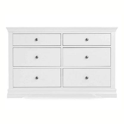 Chest of Drawers White 6 Drawer Chest of Drawers