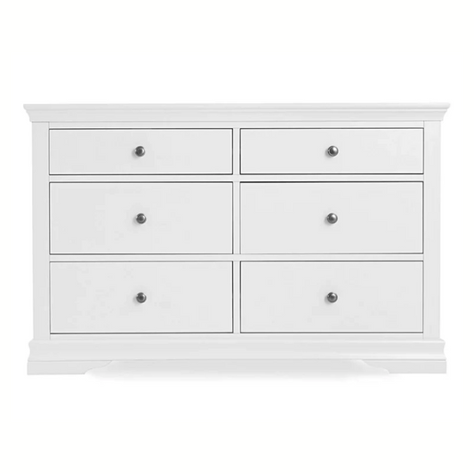 Chest of Drawers White 6 Drawer Chest of Drawers