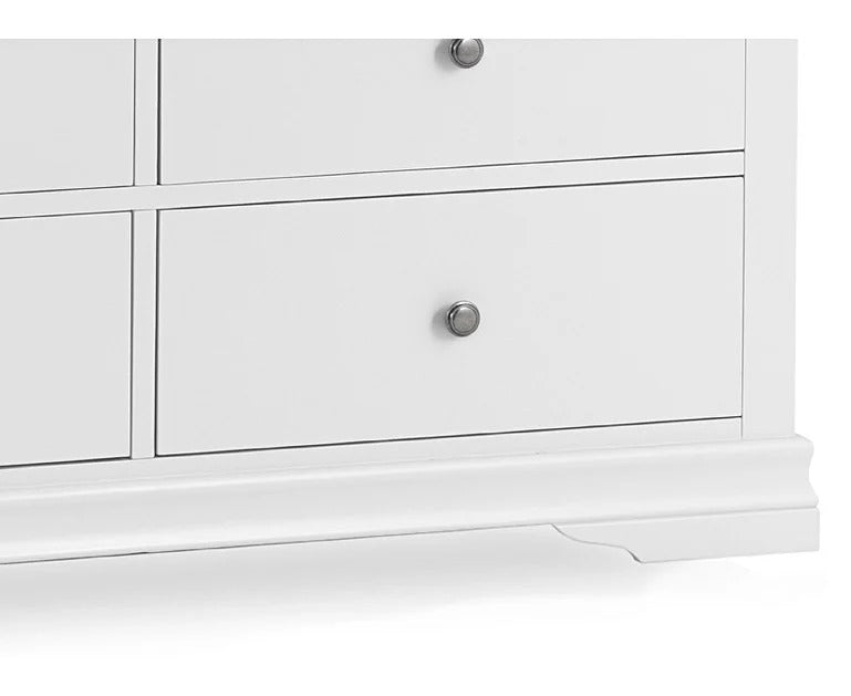 Chest of Drawers: White 6 Drawer Chest of Drawers